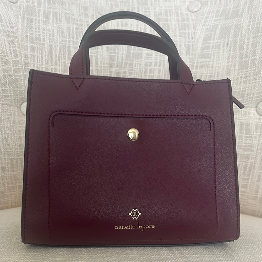 Nanette Lepore mini maroon handbag